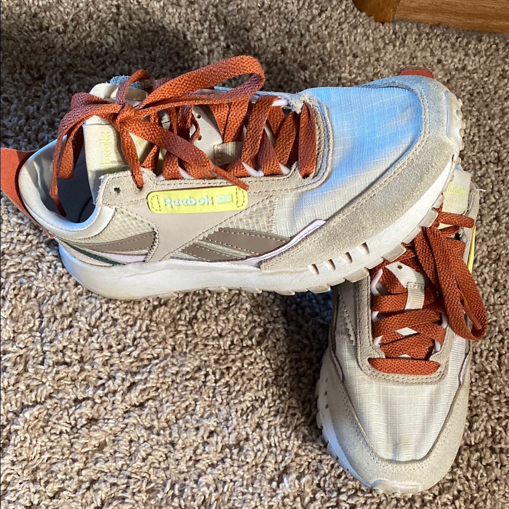 Reebok Women’s- Girls Shoes - Cream and Orange